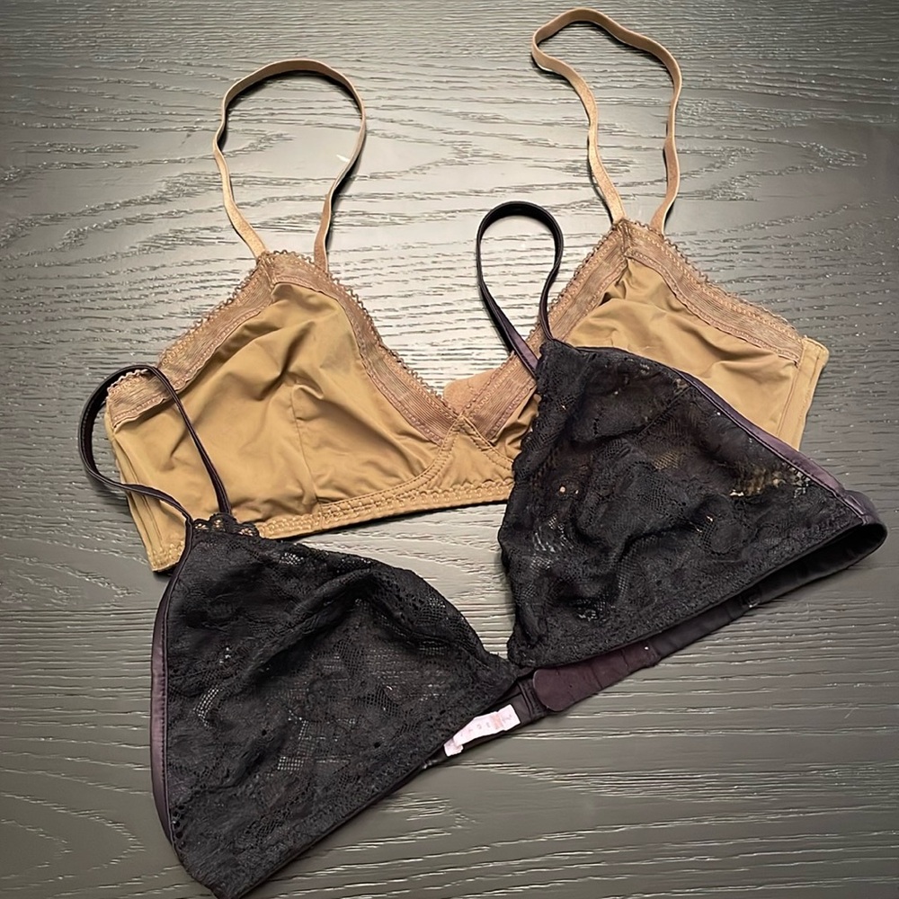 SAVAGE X FENTY 2x bras green and black 34C